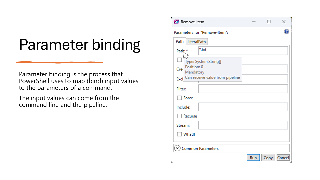 Parameter binding