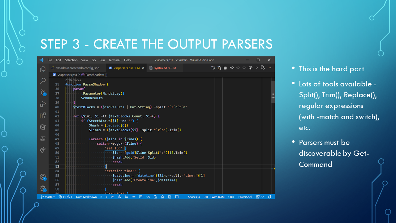 Step 3 - Created the output parsers