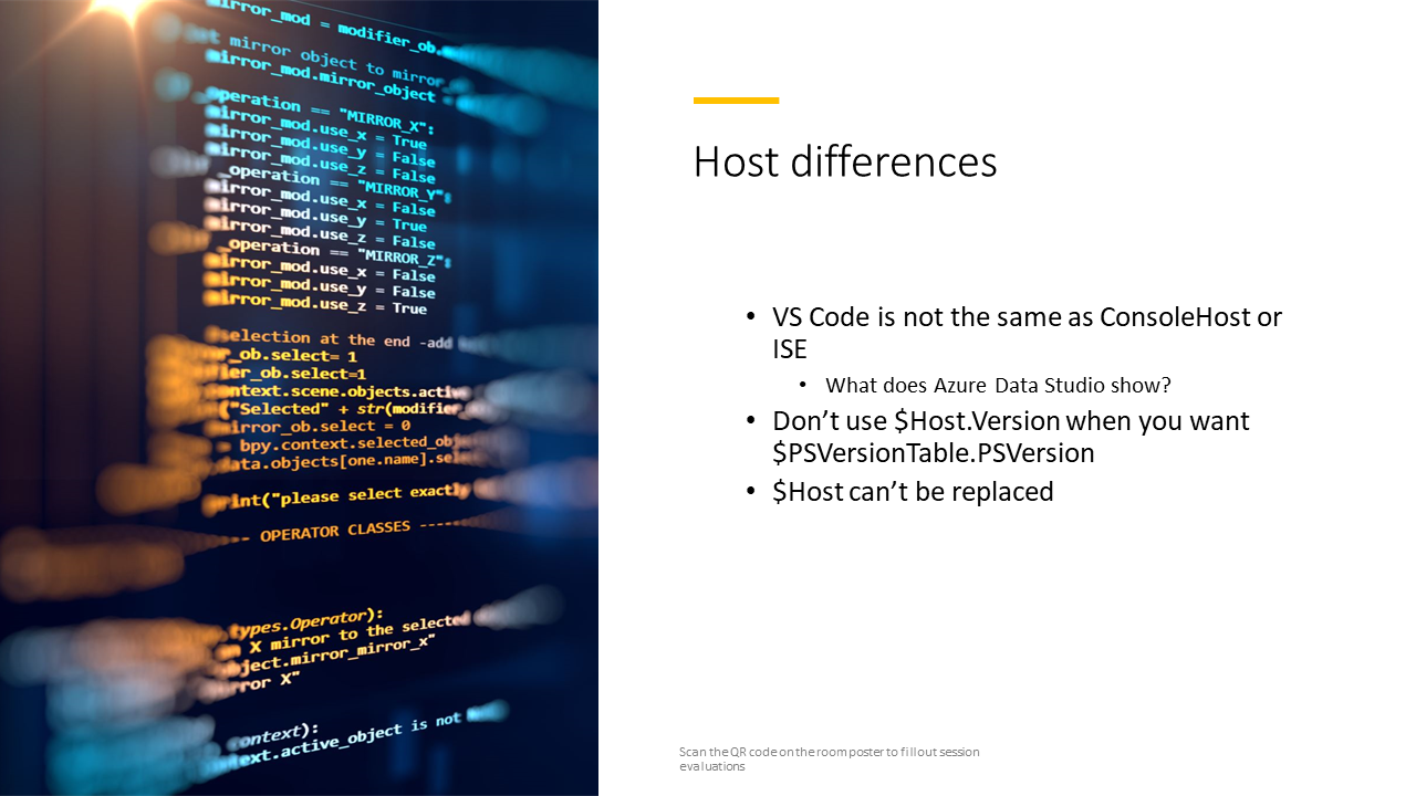 Host differences
